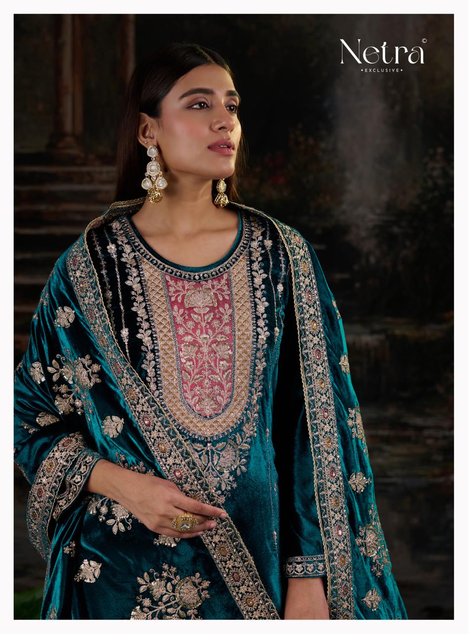Snehal Netra Pure Viscose Velvet Suits Wholesaler Gujarat