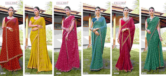 Snehil Vallabhi Prints Georgette Sarees Manufacturer Ahmedabad