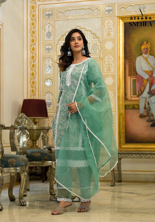 Snehla Afsana Cotton Readymade Pant Style Suits