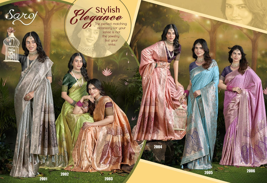 Snehlata Silk Saroski Vol 2 Saroj Sarees Wholesale Price