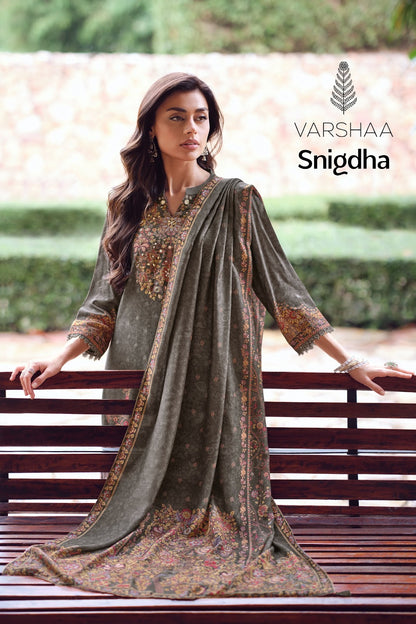 Snigdha Varshaa Viscose Muslin Pant Style Suits Exporter Ahmedabad