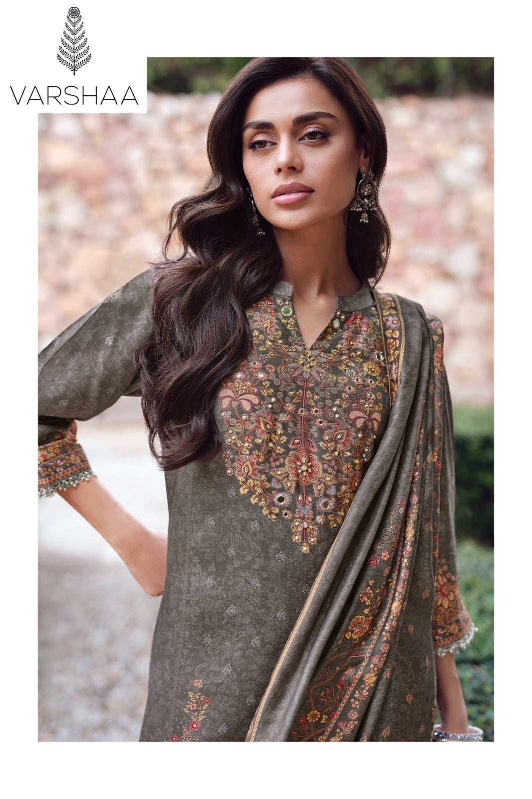 Snigdha Varshaa Viscose Muslin Pant Style Suits Exporter Ahmedabad
