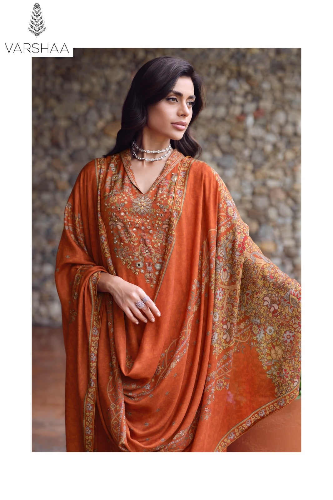 Snigdha Varshaa Viscose Muslin Pant Style Suits Exporter Ahmedabad