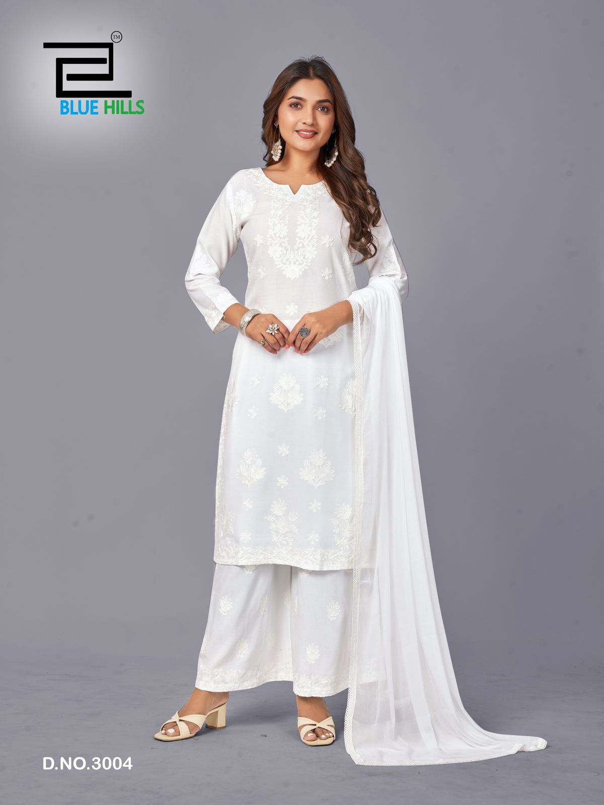 Snow White Vol 3 Blue Hills Rayon 14Kg Readymade Plazzo Style Suits Manufacturer Gujarat