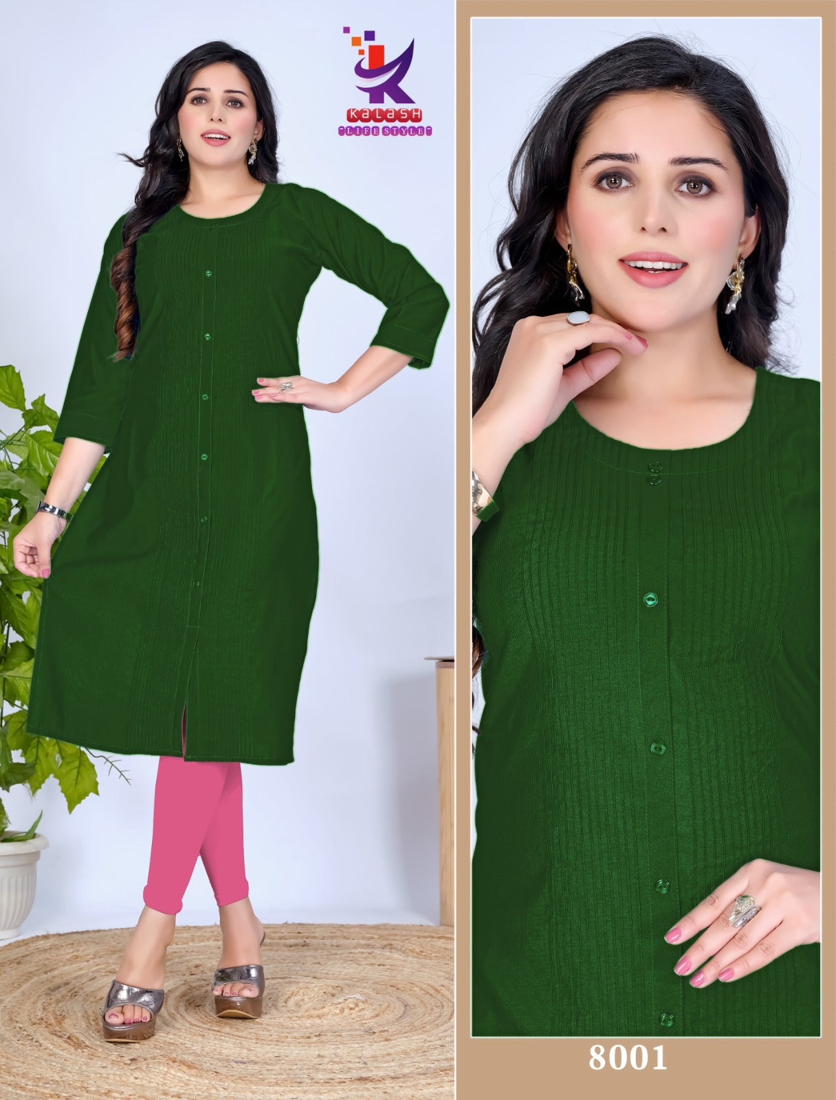 So Beautiful 7 Mlm Kalash Lifestyle Vertican Straight Cut Kurtis Wholesale Price
