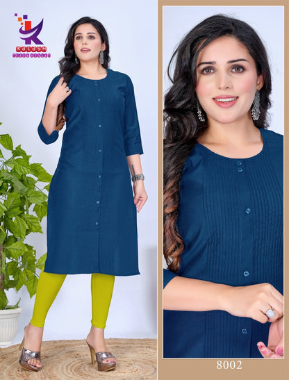 So Beautiful 7 Mlm Kalash Lifestyle Vertican Straight Cut Kurtis Wholesale Price