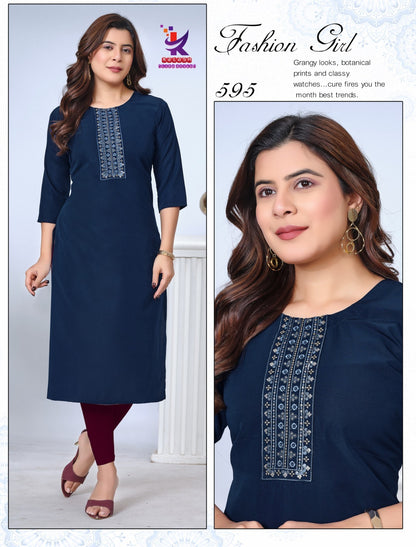 So Good Mlm Kalash Lifestyle Imported Long Straight Kurti Wholesale Rate