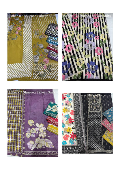 Sober 07 Shurooq Pure Muslin Salwar Suits Exporter Ahmedabad