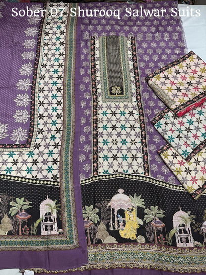Sober 07 Shurooq Pure Muslin Salwar Suits Exporter Ahmedabad