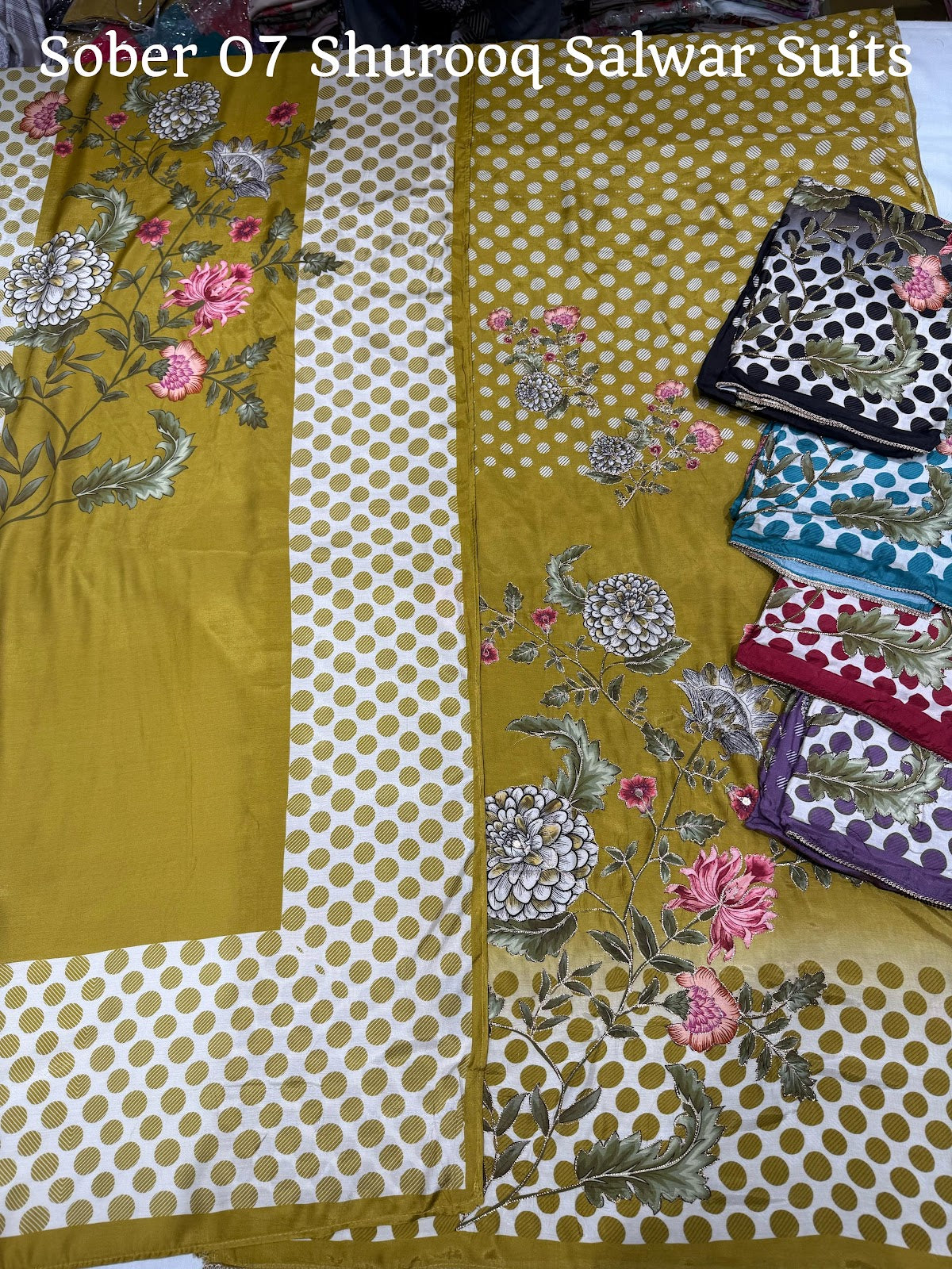 Sober 07 Shurooq Pure Muslin Salwar Suits Exporter Ahmedabad
