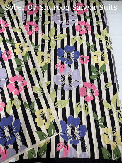 Sober 07 Shurooq Pure Muslin Salwar Suits Exporter Ahmedabad