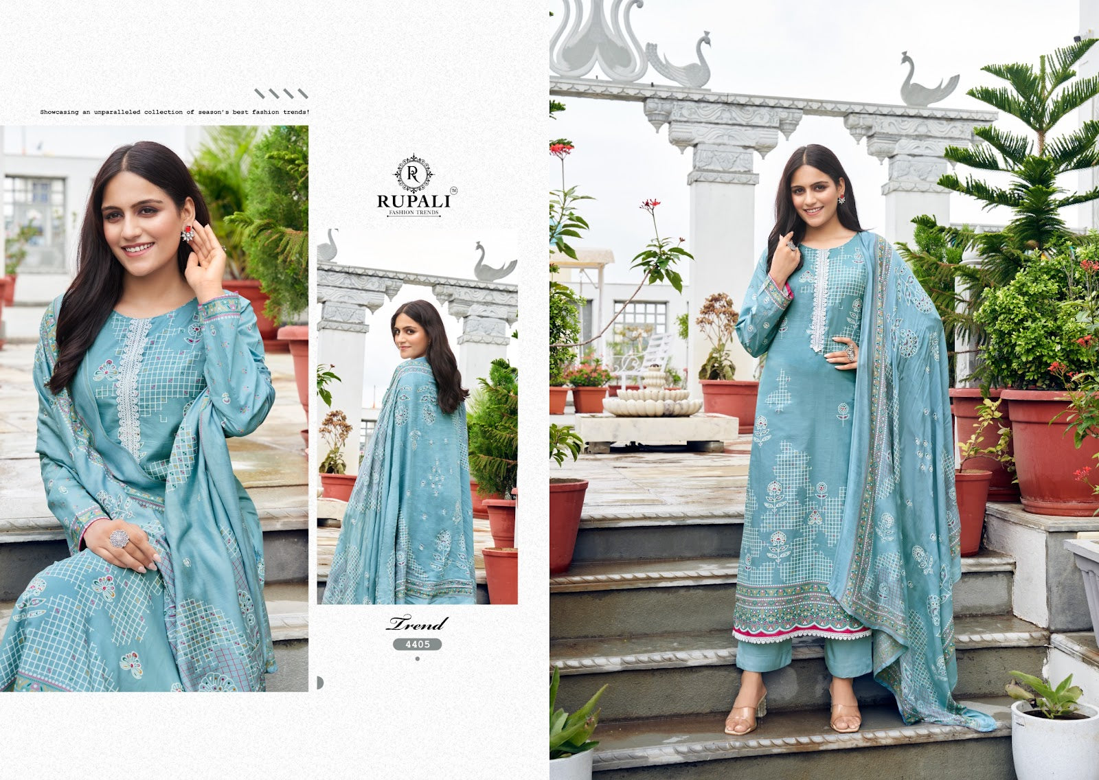 Sobhita Rupali Pure Cotton Pant Style Suits Exporter