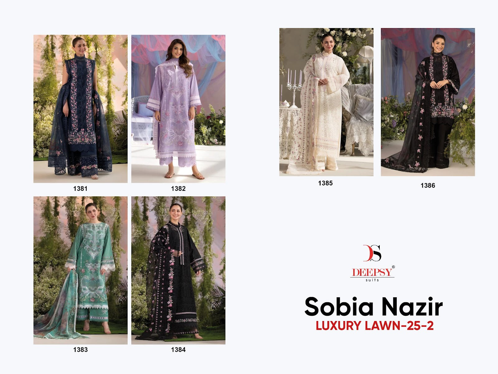Sobia Nazir 25-2 Luxury Lawn Deepsy Cotton Pakistani Salwar Suits Exporter India