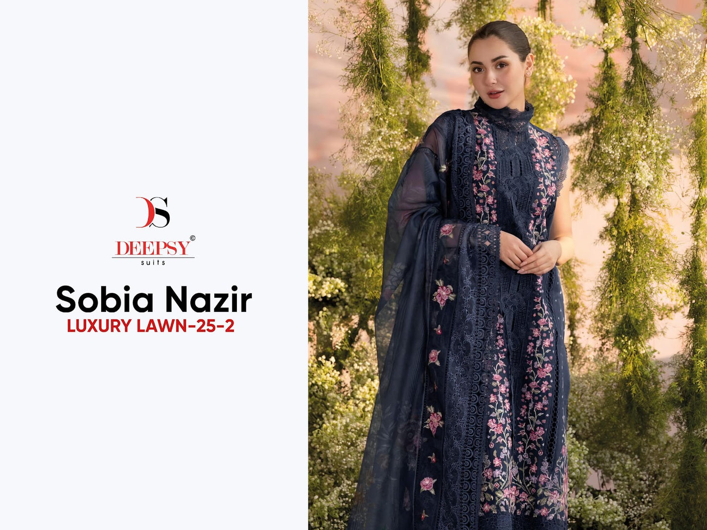 Sobia Nazir 25-2 Luxury Lawn Deepsy Cotton Pakistani Salwar Suits Exporter India