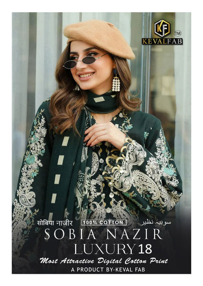 Sobia Nazir Luxury 18 Keval Fab Cotton Karachi Salwar Suits Wholesaler Gujarat