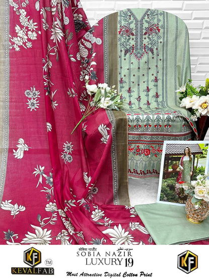 Sobia Nazir Luxury 19 Keval Fab Cotton Karachi Salwar Suits Supplier Gujarat