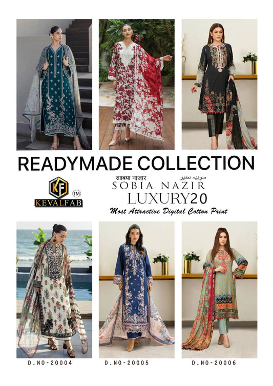 Sobia Nazir Luxury 20 Keval Fab Cotton Karachi Readymade Suits Manufacturer Gujarat