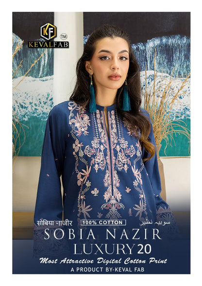 Sobia Nazir Luxury 20 Keval Fab Cotton Karachi Readymade Suits Manufacturer Gujarat