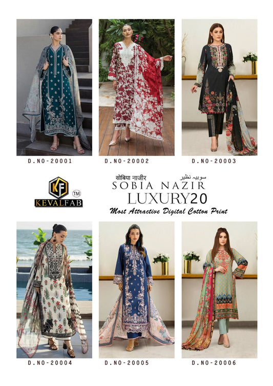 Sobia Nazir Luxury 20 Keval Fab Lawn Cotton Karachi Salwar Suits Manufacturer