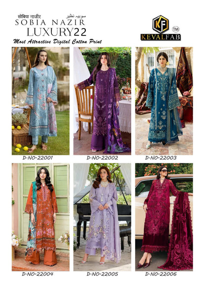 Sobia Nazir Luxury 22 Keval Fab Cotton Karachi Salwar Suits Supplier India