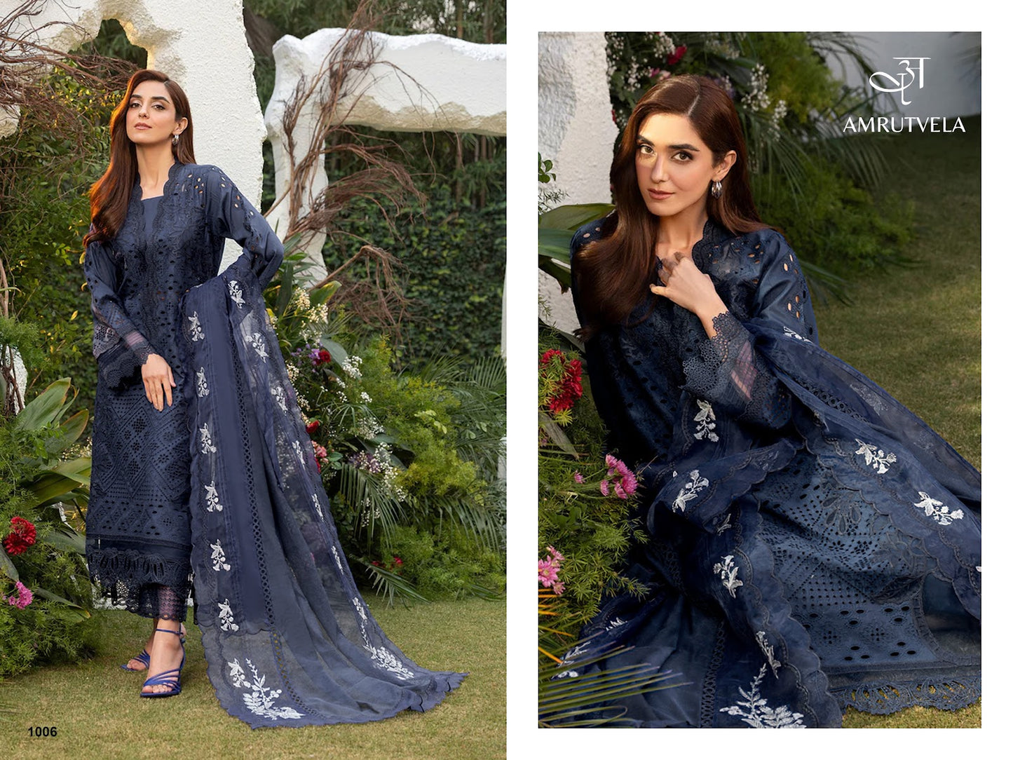 Sobia Nazir Luxury Lawn 1 Amrutvela Cotton Pakistani Patch Work Suits Manufacturer India