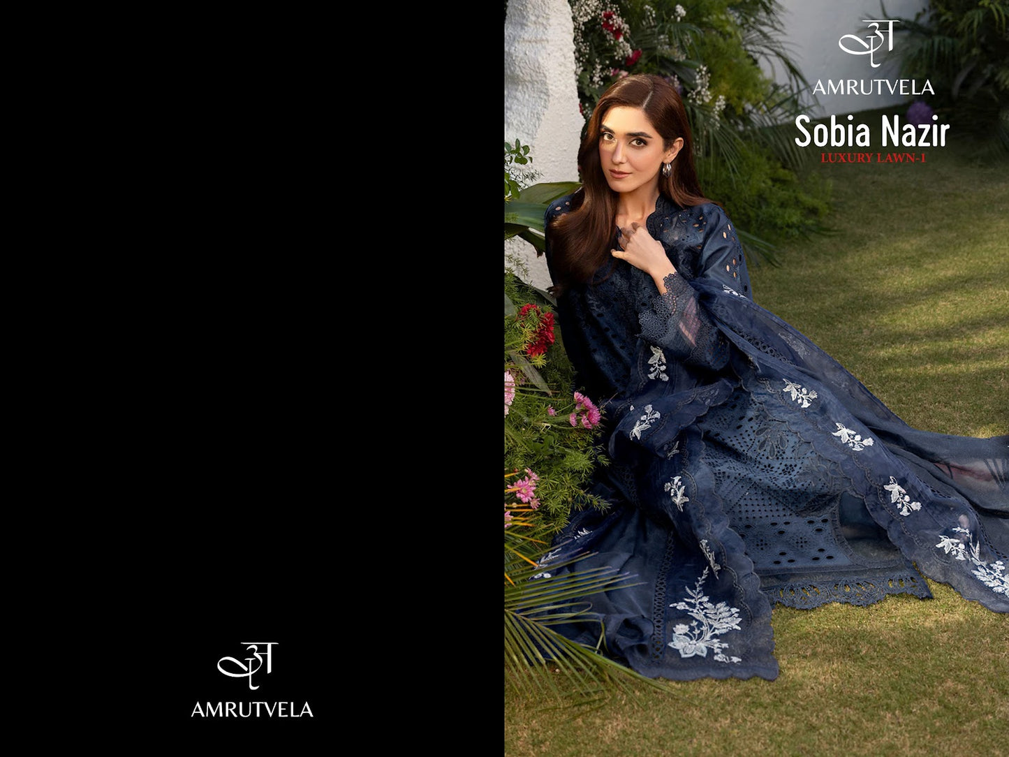 Sobia Nazir Luxury Lawn 1 Amrutvela Cotton Pakistani Patch Work Suits Manufacturer India