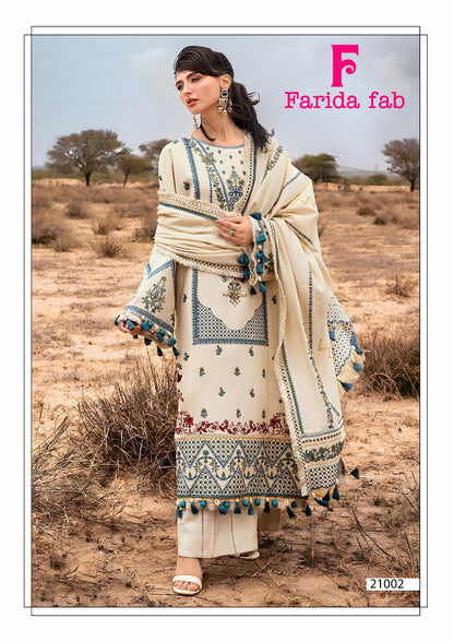 Sobia Nazir Vol 21 Farida Fab Lawn Cotton Karachi Salwar Suits Exporter India
