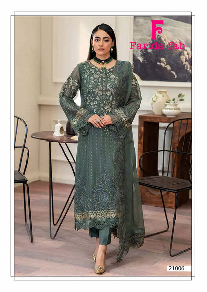 Sobia Nazir Vol 21 Farida Fab Lawn Cotton Karachi Salwar Suits Exporter India