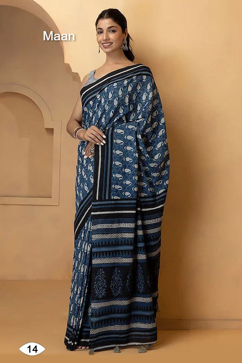 Sof Swetha Malai Maan Cotton Sarees Supplier India