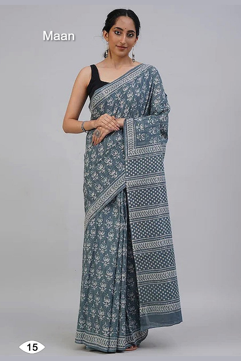 Sof Swetha Malai Maan Cotton Sarees Supplier India