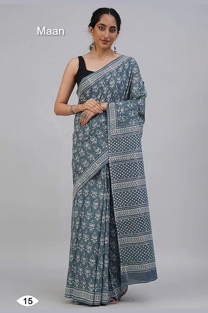 Sof Swetha Malai Maan Cotton Sarees Supplier India