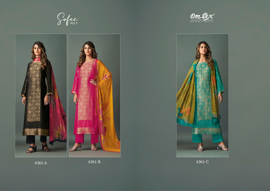 Sofee Vol 2 Omtex Silk Jacquard Pant Style Suits Manufacturer Ahmedabad