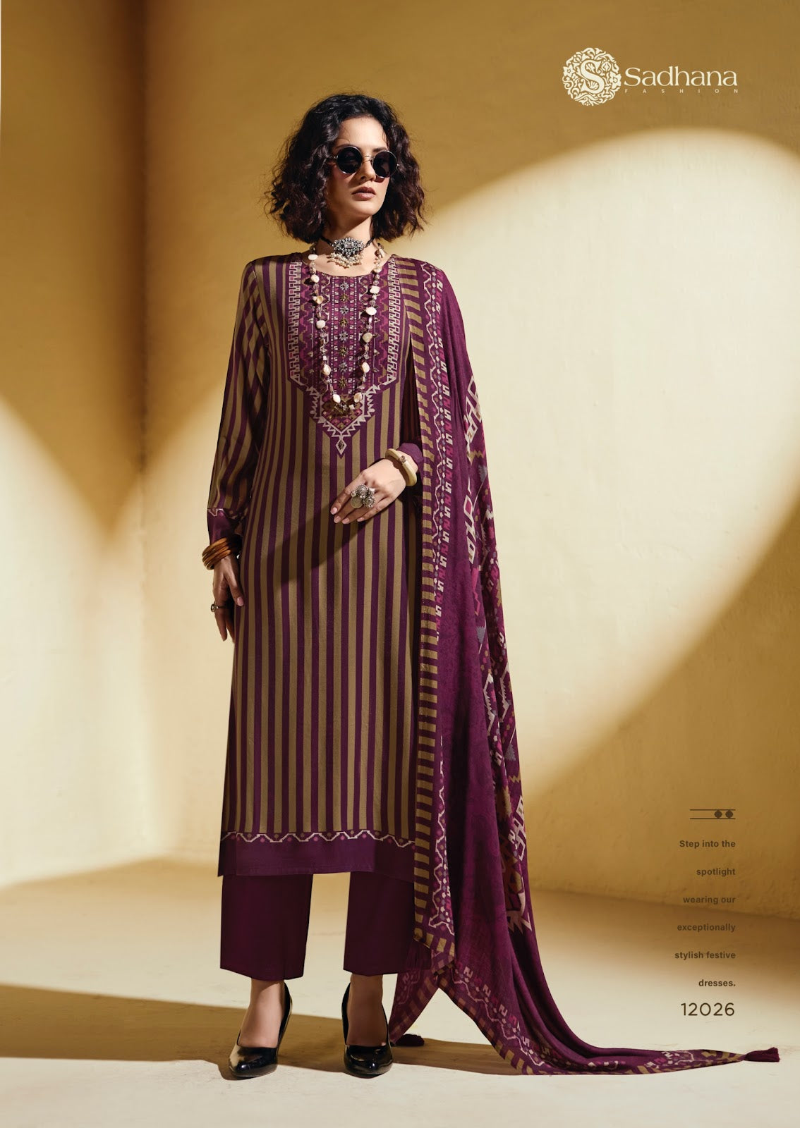 Sofi Sadhana Viscose Pashmina Suits Supplier Gujarat