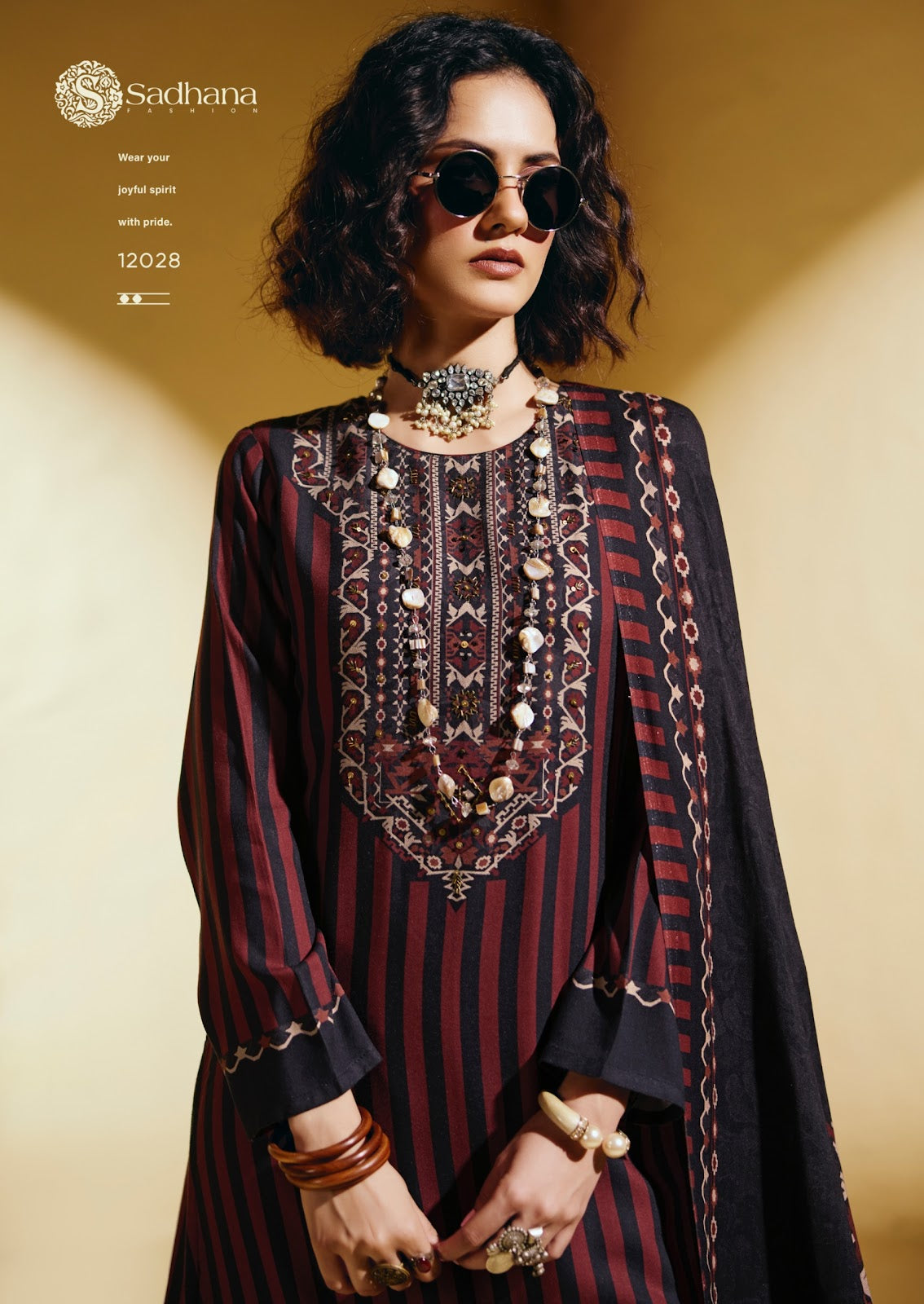 Sofi Sadhana Viscose Pashmina Suits Supplier Gujarat