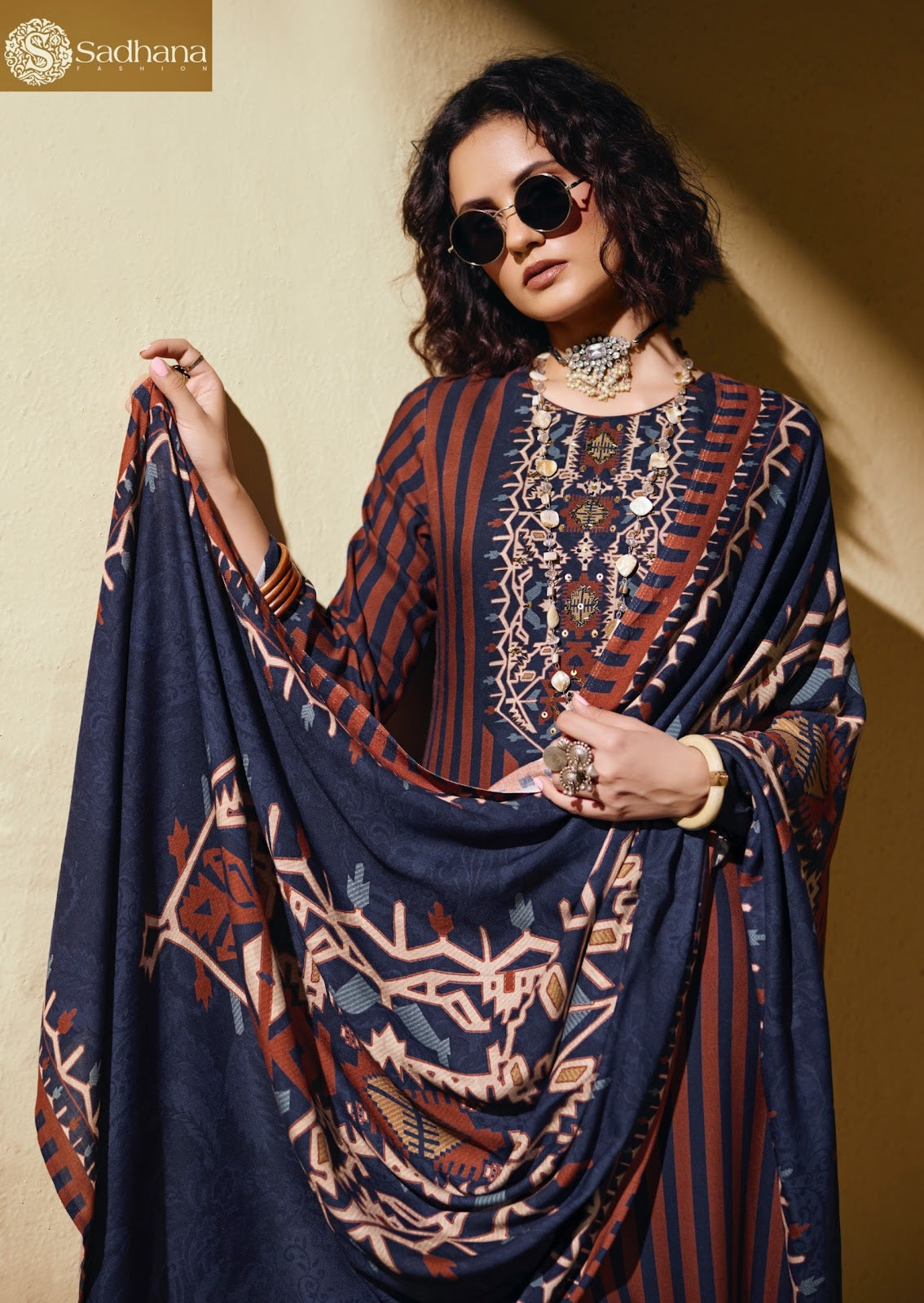 Sofi Sadhana Viscose Pashmina Suits Supplier Gujarat