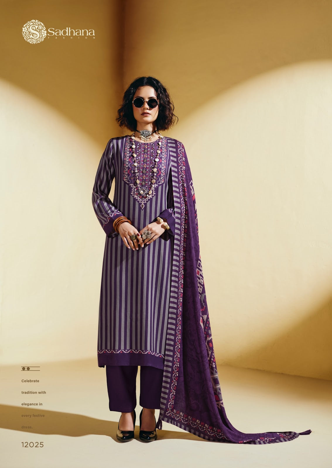 Sofi Sadhana Viscose Pashmina Suits Supplier Gujarat