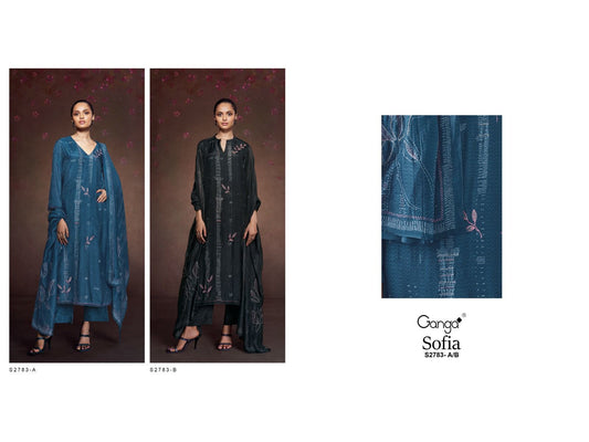 Sofia 2783 Ganga Premium Bemberg Plazzo Style Suits Manufacturer Ahmedabad