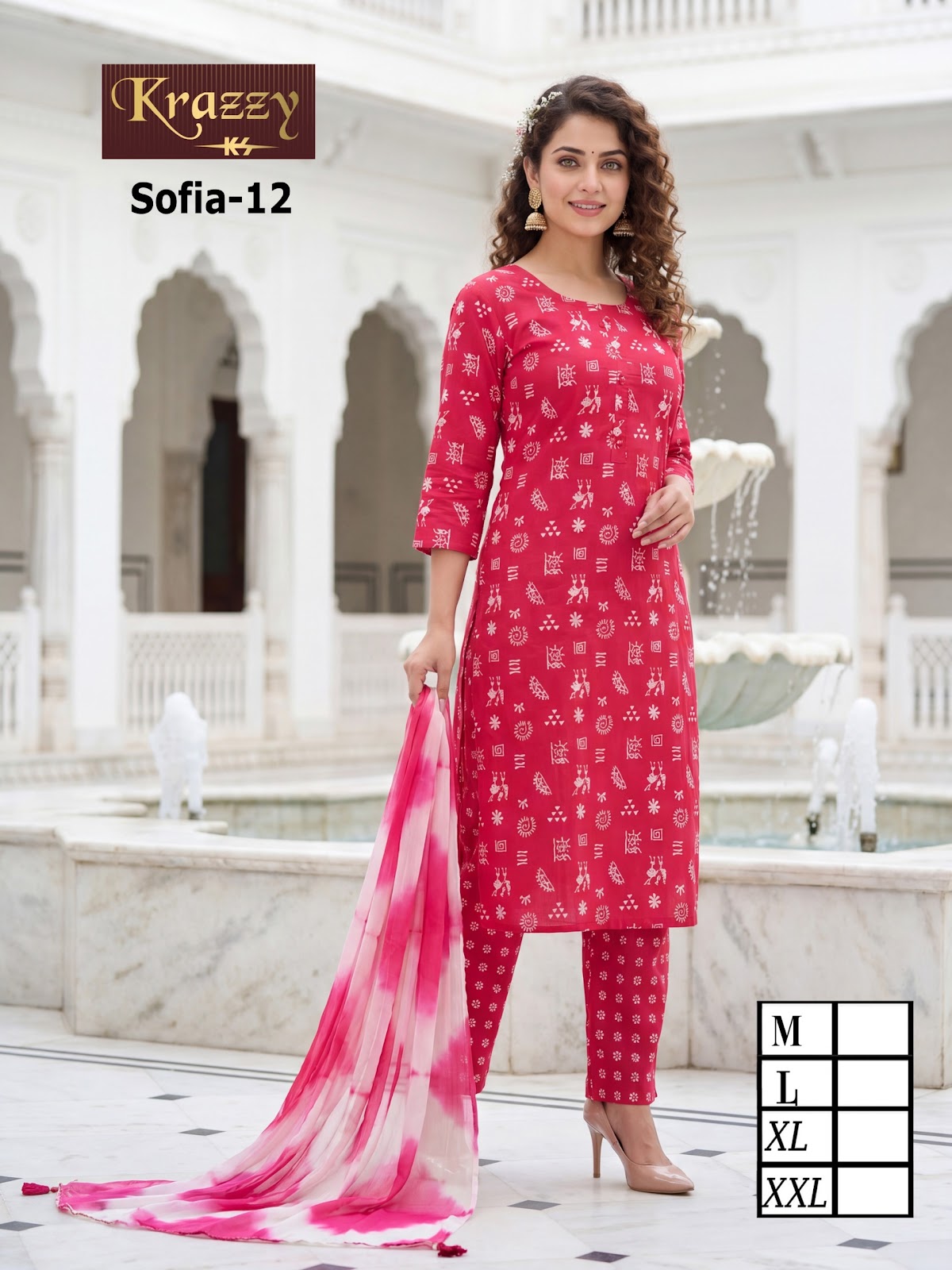 Sofia Krazzy Kanha Slub Readymade Cotton Pant Suits Supplier India