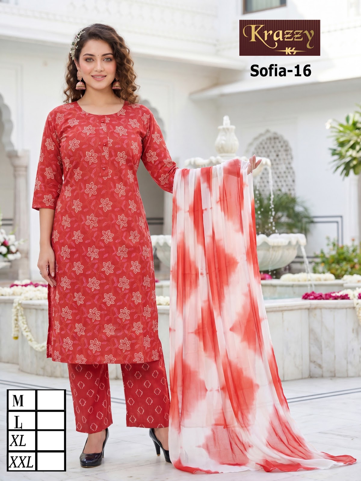 Sofia Krazzy Kanha Slub Readymade Cotton Pant Suits Supplier India