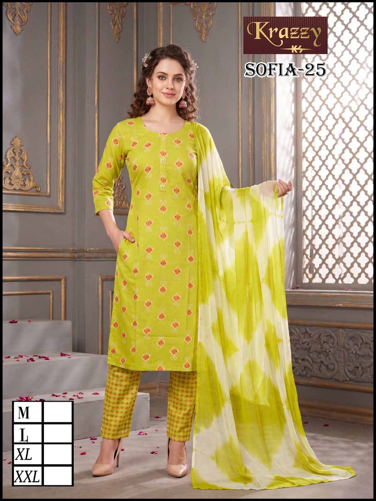 Sofia Krazzy Kanha Slub Readymade Cotton Pant Suits Supplier India