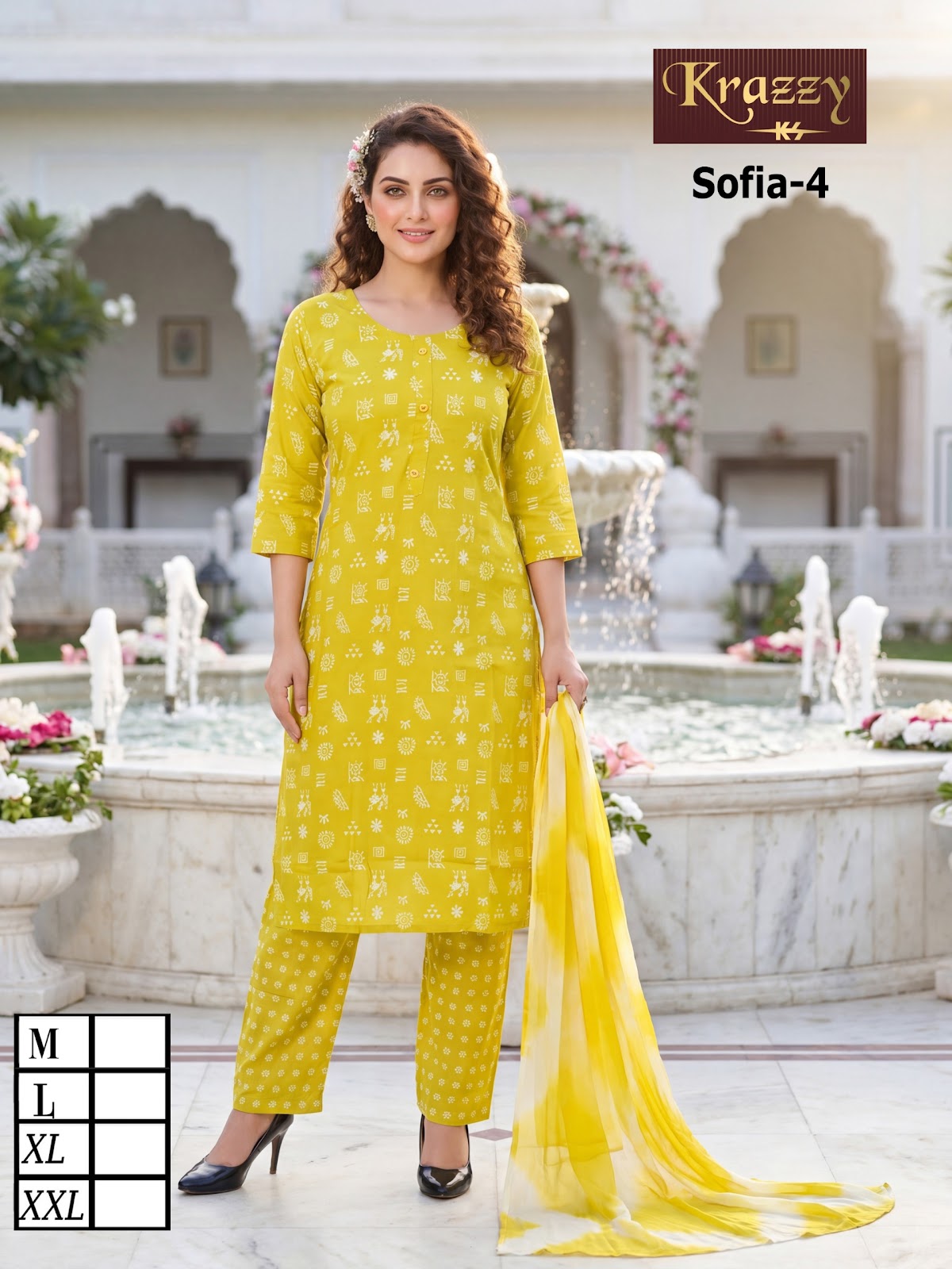 Sofia Krazzy Kanha Slub Readymade Cotton Pant Suits Supplier India