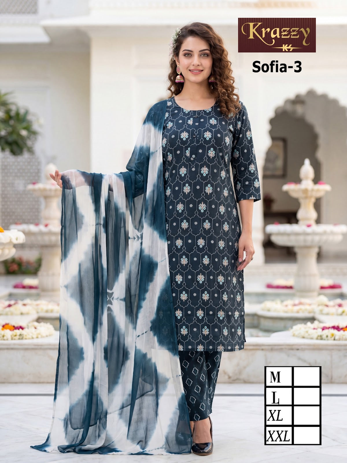 Sofia Krazzy Kanha Slub Readymade Cotton Pant Suits Supplier India