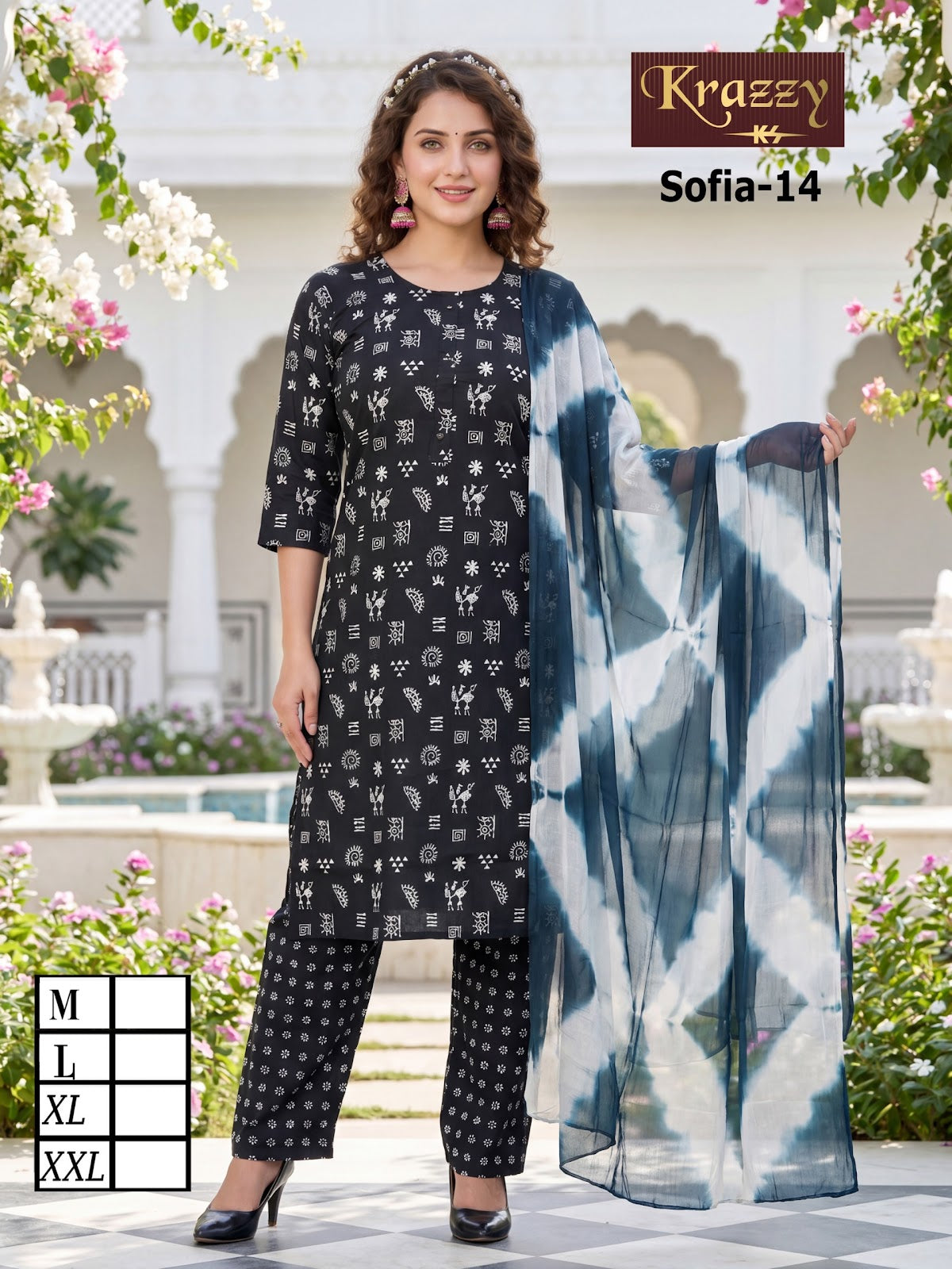 Sofia Krazzy Kanha Slub Readymade Cotton Pant Suits Supplier India