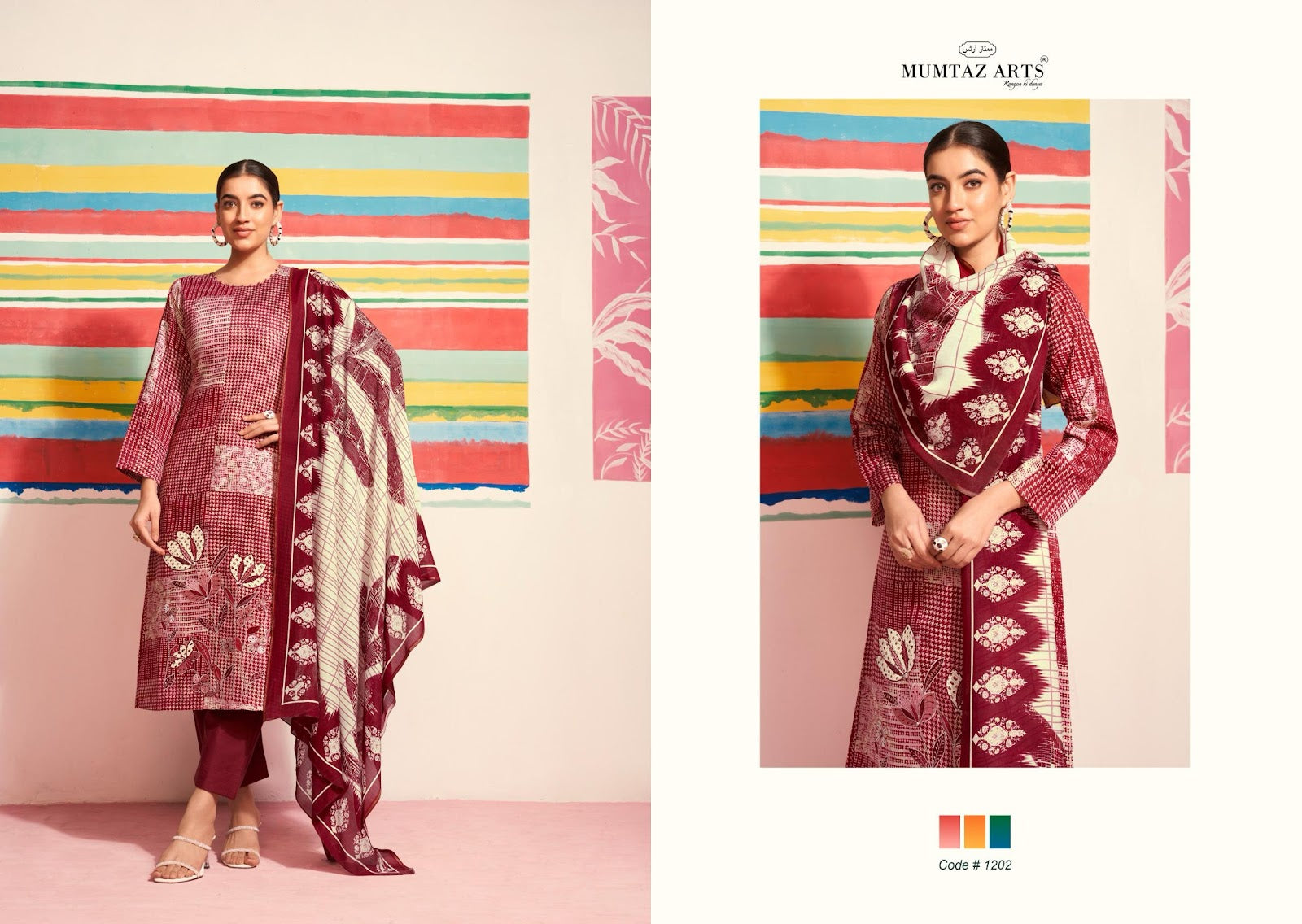 Sofia Mumtaz Arts Pure Jam Pakistani Patch Work Suits Supplier Gujarat