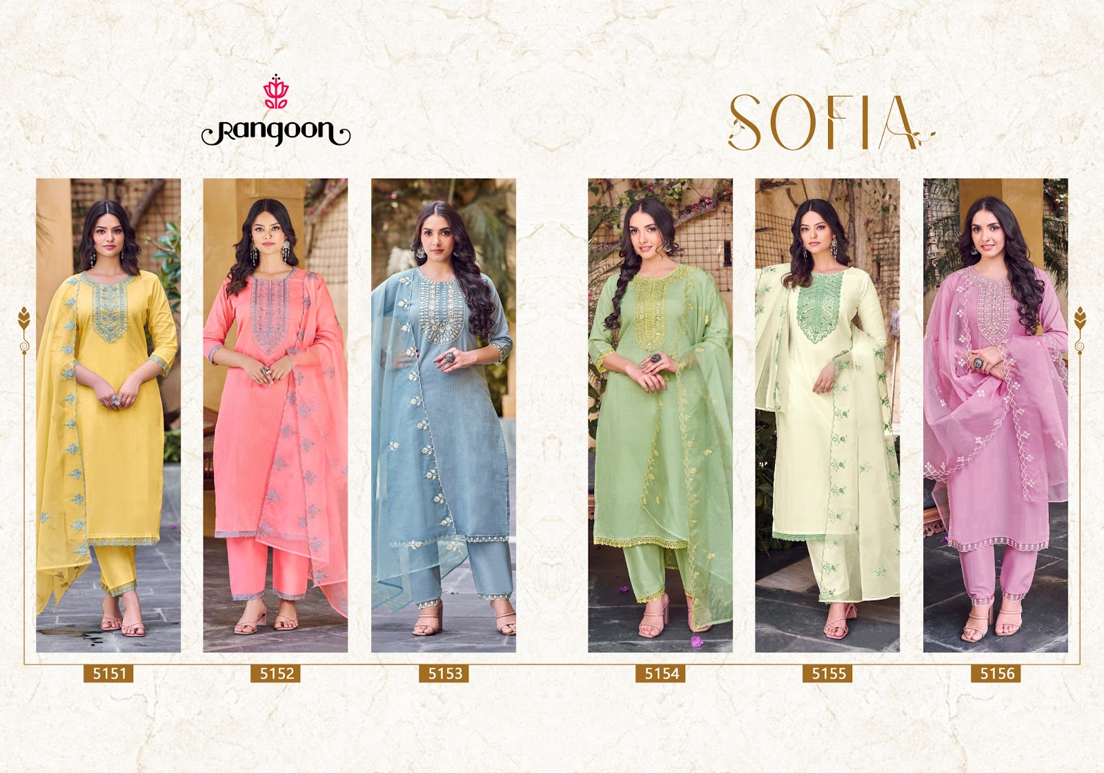 Sofia Rangoon Pure Cotton Readymade Pant Style Suits