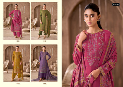 Sofiya 121 Kesar Viscose Pashmina Suits Exporter Ahmedabad