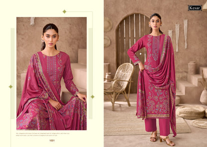 Sofiya 121 Kesar Viscose Pashmina Suits Exporter Ahmedabad