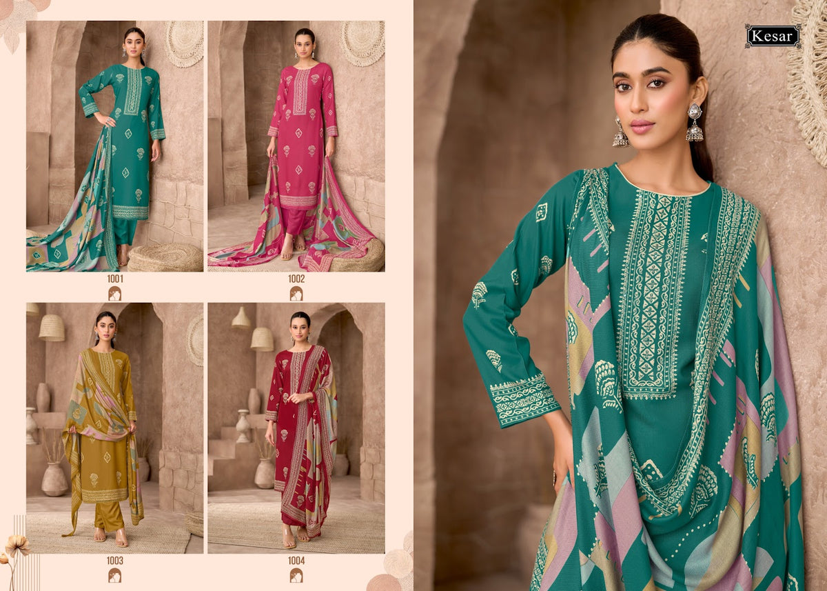 Sofiya 122 Kesar Viscose Pashmina Suits Wholesaler