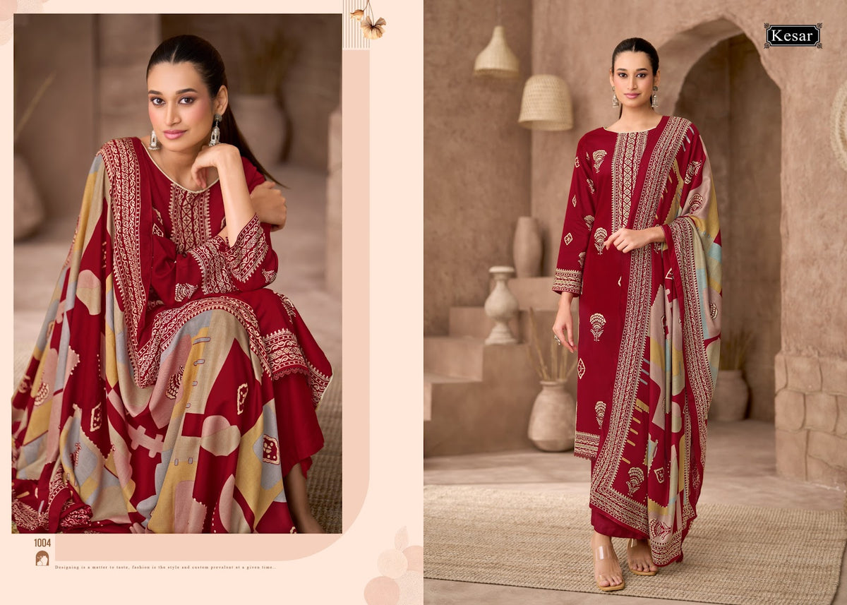 Sofiya 122 Kesar Viscose Pashmina Suits Wholesaler