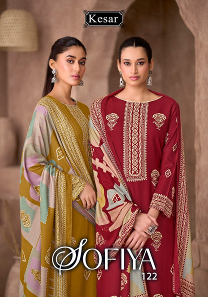 Sofiya 122 Kesar Viscose Pashmina Suits Wholesaler